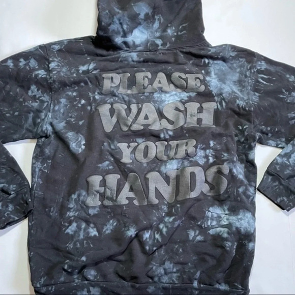 Talentless Mens Premium Hooded Sweatshirt Black Tie Dye - Picture 2 of 8